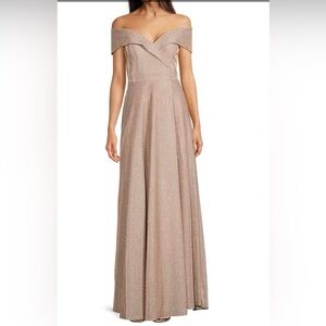 Xscape Shimmering Blush Gown
